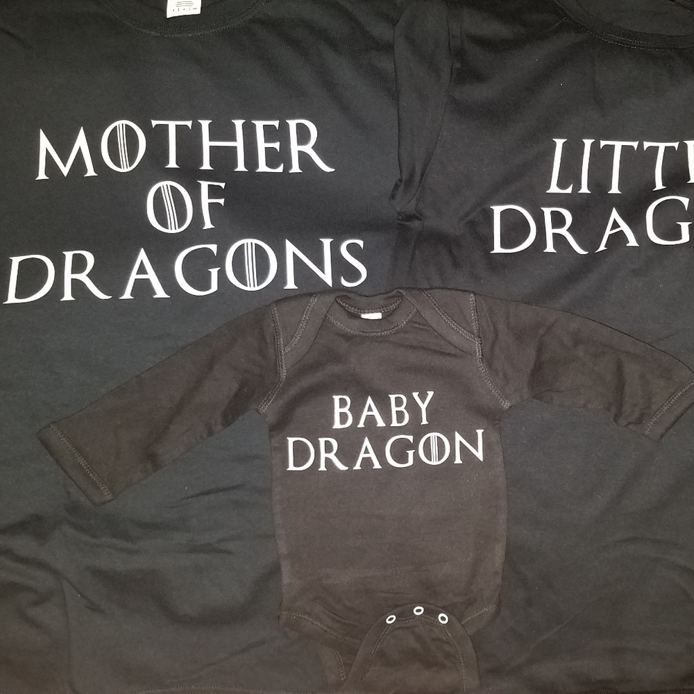 GOT mother of dragons family shirts